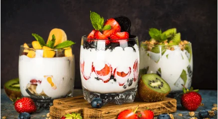 Yogurt parfait dog-safe treat